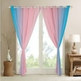 thumbnail image 4 of Blue and Pink Curtains for Bedroom,Rainbow Ombre 30%-50% Blackout Curtains Aesthetic Living Room Decor,Gradient Colorful Curtains & Drapes Abstract Window Curtain 2 Panels 38"Wx54"L, 4 of 6