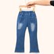 thumbnail image 4 of Spring Autumn Children Jeans  Girls Cotton Print Splice Stretch Denim Pants Korean Teenage TrousersWear Kids ClothingDenimRipped, 4 of 6