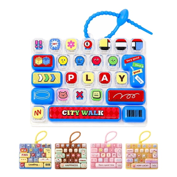 26-Key Mini Mechanical Keyboard Fidget Toy Keychain Restless Adults