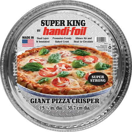 Handi-Foil Super King Crisp Bake 16" Aluminum Round Giant Pizza Pan, 1 Count