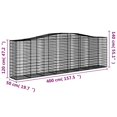 thumbnail image 2 of vidaXL Gabion Basket Arched Gabion Basket Planter for Flower Galvanized Iron, 2 of 6