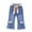 Blue A9, variant on Girls Denim Pants Casual Fashion Elastic Waist Jeans Spring Summer Flare Trousers with Pockets Kids Clothes Girls Size 2-8