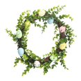 thumbnail image 3 of Corona de Pascua Corona artificial Decoración de Pascua, Corona colgante Corona de primavera para Estilo B, 3 of 9