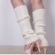 thumbnail image 1 of Xiao Hua 2 pares de calentadores de piernas para mujer, tejidos con puños elásticos antideslizantes, moda Y2K para fiestas, deportes, yoga, ballet y danza, color blanco, 1 of 2