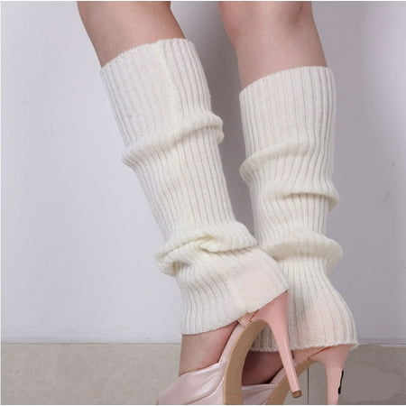 

Ewanda store Women 80s Ribbed Leg Warmers Knitted Wool Crochet Long Boot Socks for Party Dance Sports Yoga Accessories