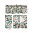 thumbnail image 3 of Botanical Flowers Curtain Valance for Windows/Living Room/Kitchen/Bathroom/Café, Short Rod Pocket Tier Curtain Window Treatment Panel Vintage Spring Garden Florals Art Topper Curtain 42''x12'', 3 of 6