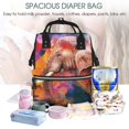 thumbnail image 5 of Daiia Oil Paintings of Elephants Large Capacity Baby Bag Waterproof Stylish Diaper Bag Mummy Backpack Adjustable Straps Diaper BagBaby Essentials Bag, 5 of 6