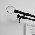 thumbnail image 4 of Exclusive Home Crystal Ball Double Curtain Rod and Finial Set, Matte Black, 66"-120", 4 of 5