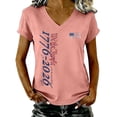 thumbnail image 5 of Womens Shirts Summer 250Th Anniversary Usa for Women 17762026 Patriotic American Flag V Neck T July 4Th Graphic Tee 250 Anniversary Usa Shirt Women Pink M, 5 of 7