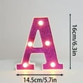 thumbnail image 3 of 16cm Purple Letter Lights DIY Luminous Number Lamp Battery 6.3in Power Plastic for Mariage Birthday Party Home Fashion Decor (Z,16cm-purple), 3 of 7