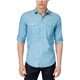 thumbnail image 1 of Calvin Klein - Camisa de manga larga con dos bolsillos para hombre, color azul, XX-Large Calvin Klein  Botones al frente, 1 of 1