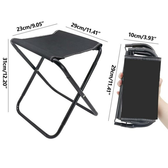 Camping Chairs Folding Stool 17.8 Height Heavy Duty Camping Stool Outdoor Portable Chair Hold To 110Kg for Walking Hiking Fishing