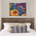 thumbnail image 4 of Uemuo Psychedelic Sunflowers Printed 29x37 Inch Tapestry Wall Hanging – Lightweight & Durable – Perfect for Dorm Decor, Beach Throw, Sofa Cover, Tablecloth, 4 of 8