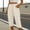 *Beige, variant on Women's Elastic High Waist Cropped Pants, Casual Loose Fit Capri Trousers with Pockets Army Green,Women's Plus XXL