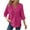 Hot Pink, variant on Guluxicc Plus Size Hoodies for Women Casual Waffle Knit Athletic Workout Sweatshirts V Neck Long Sleeve Pullover Tops