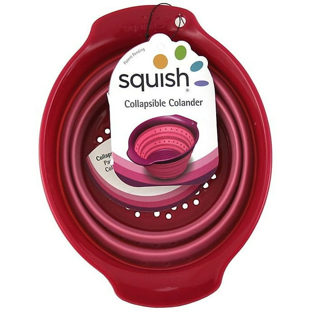 Squish 3-Cup Collapsible Berry Colander in Burgundy - Walmart.com - Walmart.com
