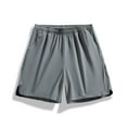 thumbnail image 2 of Mlzmgr Plus Men's Shorts with Pockets S-4XL Elastic Waist Ice Silk Short Pants Summer Casual Daily Shorts, 2 of 5