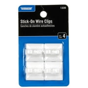 Angle View: Stick-On Wire Clips, White, 4-Pack
