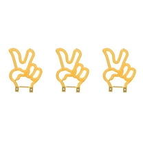 WORGEOUS 3pcs LED Peace Gesture Neon Sign Wall Light Vintage Neon Light Decoration Cute Hand Sign For Home Bar Bedroom Decor Holiday Everyday Use