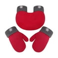 thumbnail image 4 of lionlar Gants de Main Couple Polaire Gants Chauds d'Hiver pour Course Ski Luge Rouge, 4 of 9
