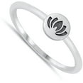 thumbnail image 4 of Cute Vintage Lotus Flower Ring .925 Sterling Silver Band Jewelry Female Male Unisex Size 4, 4 of 4
