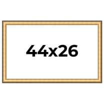44x26 Frame Gold Plein Aire Solid Wood Picture Frame Width 2 Inches | Interior Frame Depth 0.5