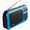 Blue, variant on Portable Mini FM Radio Speaker Music Player TF Card for PC iPod Phone with LED Display