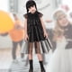 thumbnail image 1 of Disfraz de cosplay Disfraz de niña transpirable Negro para fiesta (120cm 5-6T + peluca), 1 of 5