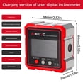 thumbnail image 3 of Digital Angle Finder USB Rechargeable Magnetic Angle Gauge with Backlight Table Saw Miter Protractor Digital Inclinometer Angles Cube Level Tool for Woodworking Measuring and Construction Projects, 3 of 7