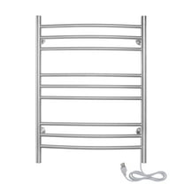 Riviera Heated Towel Rack, 9-Bar Electric Towel Warmer, Wall-Mounted, Brushed Stainless Steel – Plug-in or Hardwired for Spa-Warm Towels in Your Bathroom