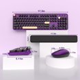 thumbnail image 3 of Combos inalámbricos de teclado y ratón Links9+ Retro púrpura-negro, 3 of 7
