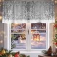 thumbnail image 5 of Grey Snowflakes Valances for Windows, 54 x 18in, Winter Xmas Gray White Nature Snow Scene Rod Pocket Kitchen Valance Curtain Light Filtering Window Treatments for Living Room Bedroom, 1 Panel, 5 of 7