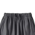thumbnail image 3 of LOVZFMLL Women's Pants, Fall/Winter Drawstring Elastic Waist Loose Cuffed Thick Pants Dark Gray, M, 3 of 4