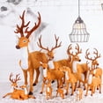 thumbnail image 3 of Adornos navideños de 3 piezas, adorables juguetes de ciervo de simulación de felpa, adornos (naranja), 3 of 8