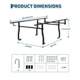 thumbnail image 6 of Luku Truck Ladder Rack, Non-Drilling, 1000 LBS Load Capacity, Fit Most Truck Bed Ranging from 49" to 65" Wide, Extendable Heavy Duty Steel Cargo Rack for Kayak, Surfboard, Lumber, Ladder, 6 of 7