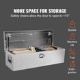 thumbnail image 3 of KFFKFF Robust Aluminum Vehicle Storage Box, Diamond Pattern Toolbox with Lateral Grip and Key Locks, Organizational Chest Box for Pickups, Truck Beds, RVs, Trailers, Dimensions 39"x13"x10", Silver Hue, 3 of 9
