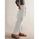 thumbnail image 5 of Jeans para Mujer Y2k con Rayas, Cordón Ajustable, Cintura Alta, Rectos, Pierna , Estilo Boyfriend, Pantalones Vaqueros Mom. Gris L, 5 of 8