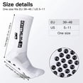thumbnail image 4 of 6 Pairs Anti Slip Soccer Socks for Men, 6-11 US Size Cotton White Athletic Grip Socks, 4 of 8