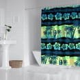 thumbnail image 2 of Hawaii Palm Tree Sunset Shower Curtain for Bathroom 72x72, Quick-Drying Polyester with Plastic Rings, Tropical Paradise Boho Decor, 2 of 5