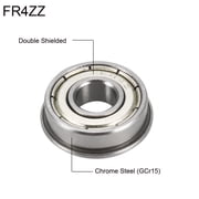 FR4ZZ Flange Ball Bearing 1/4x5/8x0.196 Double Metal Shielded (GCr15) Chrome Steel Bearings 10 pcs