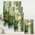 thumbnail image 4 of Designart ' River Through Green Birch Forest ' Lake House Canvas Wall Art Print, 4 of 4