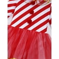 thumbnail image 6 of iiniim Little Girls Candy Cane Costume Christmas Dance Figure Ice Skating Tutu Dress Leotard Dancewear Size 4-14 Red 6, 6 of 7