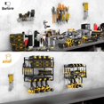 thumbnail image 5 of Power Tool Organizer Wall Mount, Heavy Duty Drill Holder, Garage Tool Organizer and Storage, Suitable Tool Rack for Tool Room, Workshop, Garage, Utility Storage Rack for Cordless Dril, 5 of 12