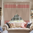 thumbnail image 2 of Retro Brown Swag Valances for Windows 2 Pack Beckground Red Stripes Swag Kitchen Curtains 36 Inches Long Rod Pocket Short Window Treatment for Kitchen Bathroom 36"x36", 2 of 8