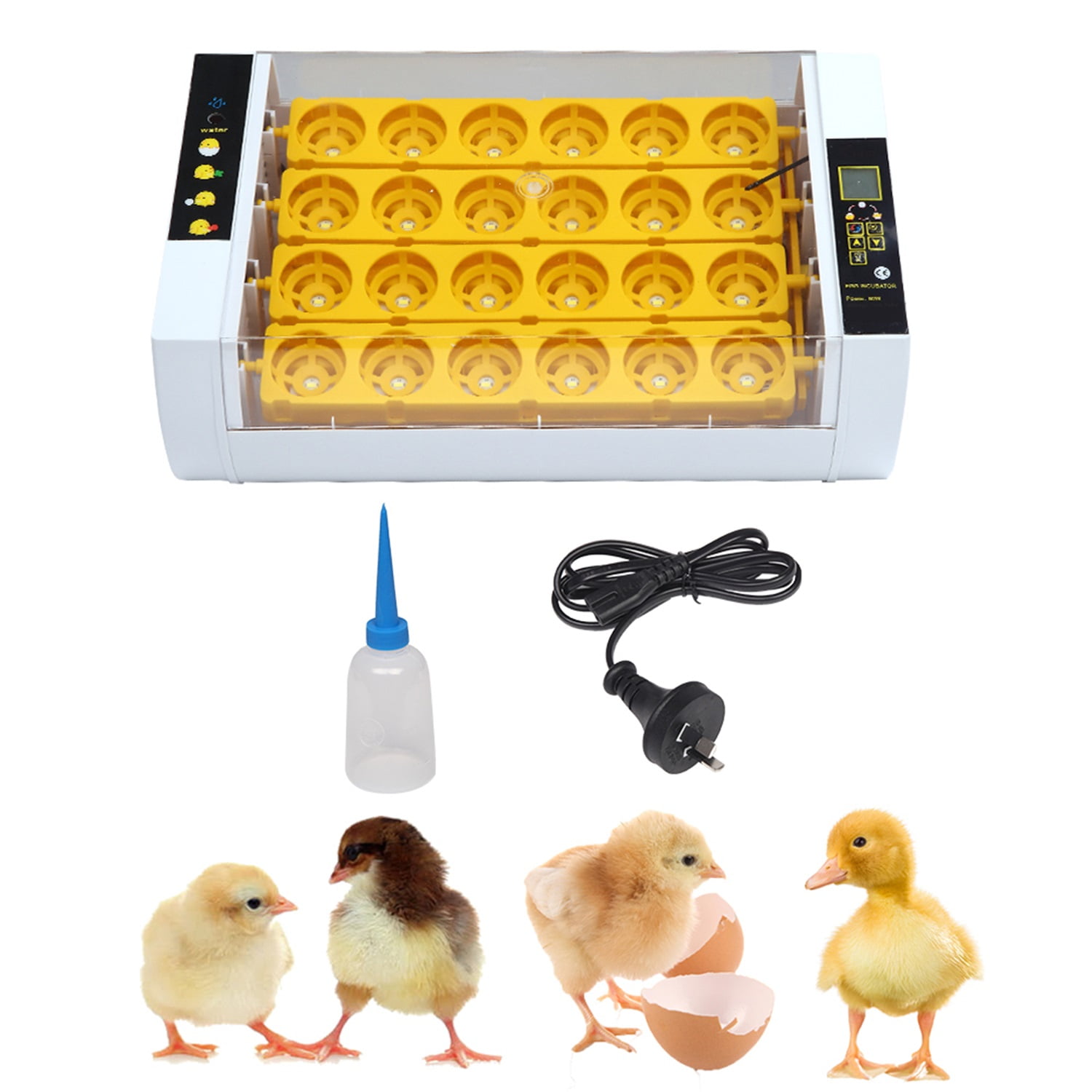Canddidliike Egg Incubator, 24 Eggs Fully Automatic Digital Poultry Hatcher Machine Breeder with Led Candler, Incubators Gift Set for Kids Canddidliike Egg Incubator, 24 Eggs Fully Automatic Digital Poultry Hatcher Machine Breeder with Led Candler, Incubators Gift Set for Kids