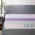 thumbnail image 1 of Cubrecolchón LUCID de 3 pulgadas con infusión de lavanda, tamaño completo, 1 of 6