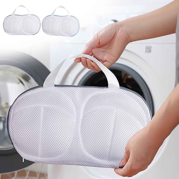 Xihbxyly Bolsa de Lavandería para Sujetadores, Protector de Ropa Interior Antideformación, Diseño de Cremallera Antideslizante, Correa para Colgar Portátil, Uso Multiusos para Lavadora y Secadora, Ta