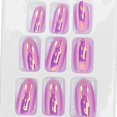 thumbnail image 4 of 24Pcs Long Glitter Coffin False Nails French Ballerina Fake Nails for Women DIY Nail Art 12 Sizes LG07, 4 of 4