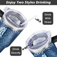 thumbnail image 2 of 40 Oz Tumbler with Handle and Straw, Double Wall Coffee Travel Mug Spill Proof Leak Proof, Reusable Insulated Water Bottle 40 Oz, Stainless Steel Cup with Handle and Straw Gifts for Women, 2 of 2