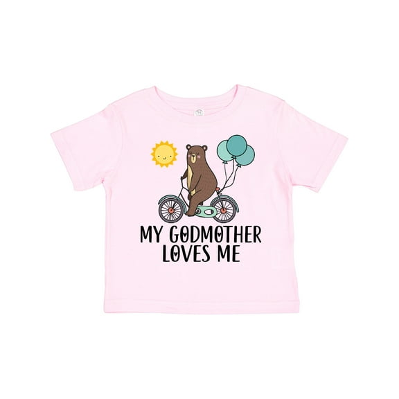 Inktastic My Godmother Loves Me Bear Boys or Girls Toddler T-Shirt